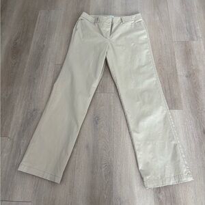Charter Club Womens Khaki Pants Size 12 Beige Tan Straight Leg Cotton Spandex